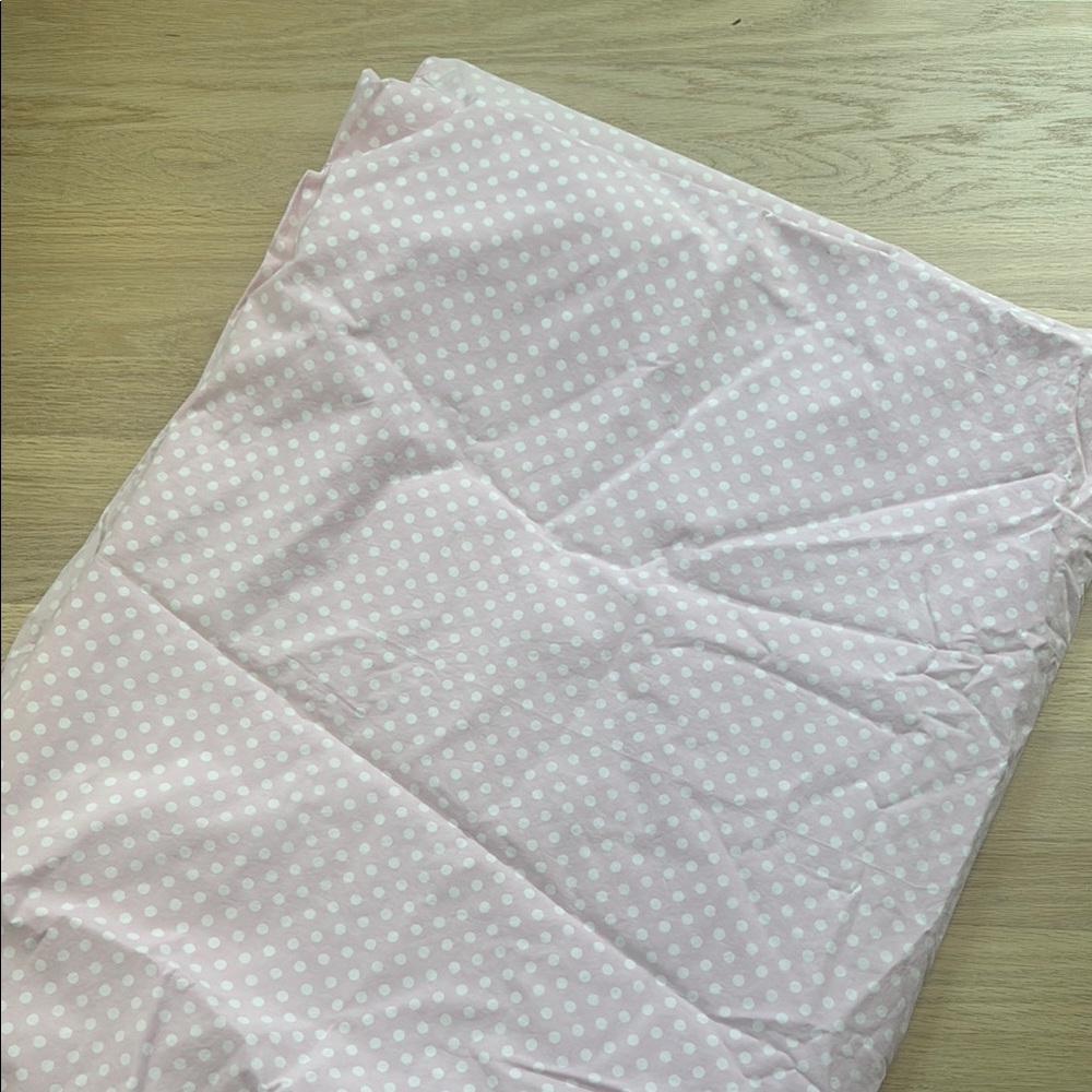 Pink polka dot Pottery Barn Kids twin duvet